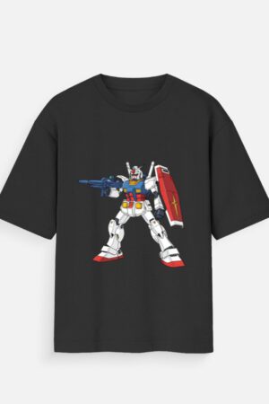 Unisex Oversized Mobile Suit Print T-Shirt