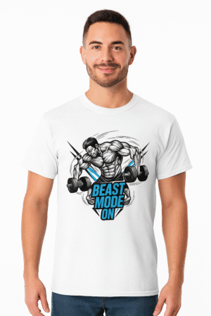 Unisex Round Neck Beast Mode On T-shirt